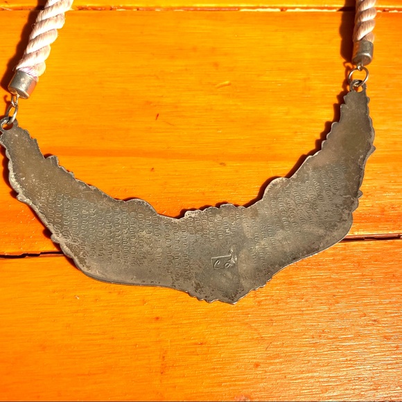 Vintage CJ Cloisonné Iris Bib Necklace - Picture 11 of 13